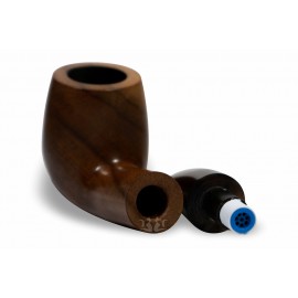 Cachimbo Bertoldi Premium Natural Curvo 9mm Peça Única